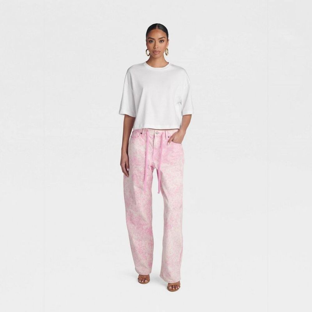 KBB by Kahlana -  Women's Mid-Rise Barrel Leg 'The Ly Pink - Picture 3 of 3